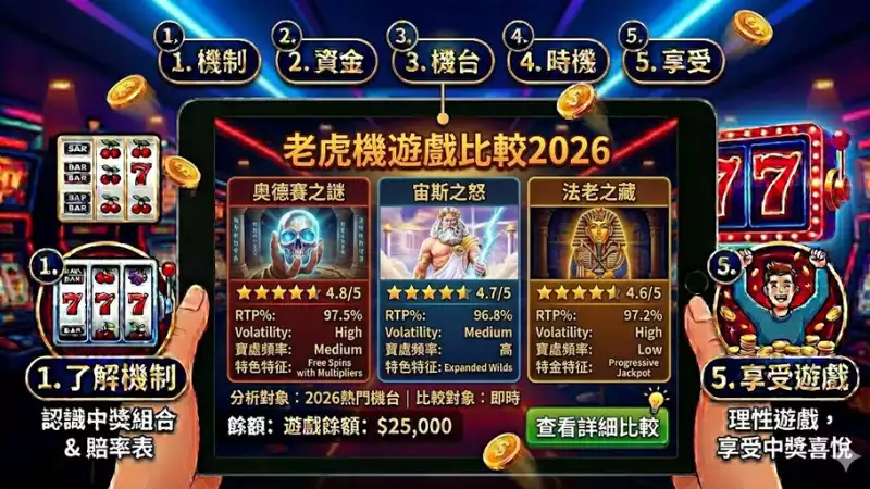 老虎機遊戲比較2026:邊款最抵玩?最新熱門遊戲分析